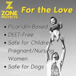 Zone Protects DEET free bug spray bundle with twenty percent picaridin active ingredient details