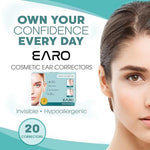 Earo cosmetic ear correction stickers showing the clear double sided tape texture
