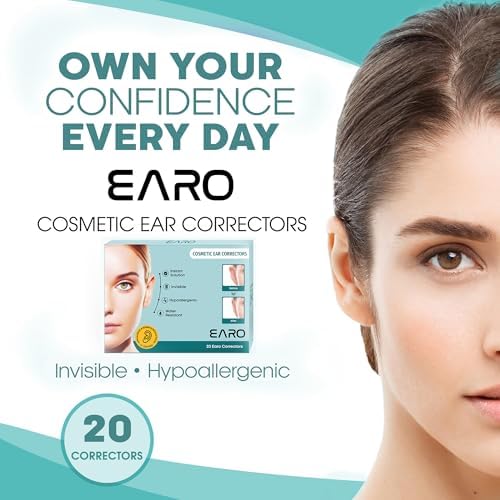 Earo cosmetic ear correction stickers showing the clear double sided tape texture