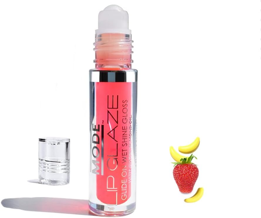 MODE Lip Glaze Cotton Candy Flavored Lip Gloss, Hydrating Sheer Wet Shine, Skincare Fruit Oils - Image 12