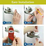 Close up of childproof lever lock mechanism
