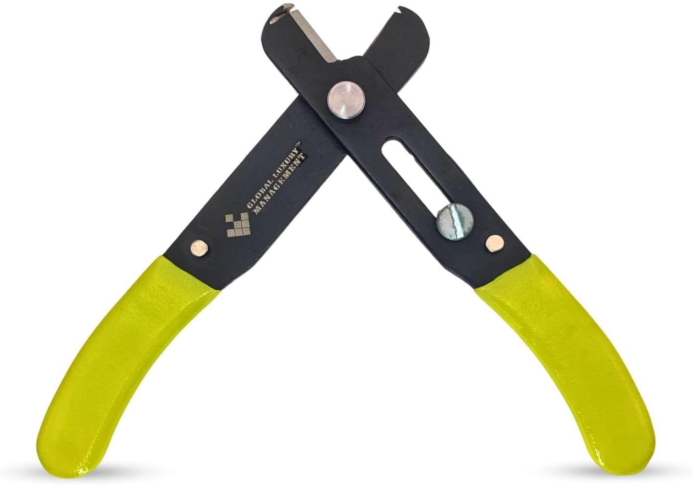 Generic bird nail clippers front view showing yellow and black ergonomic handles and precision cutting blades.