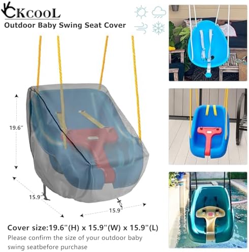 Okcool waterproof swing cover showing adjustable straps