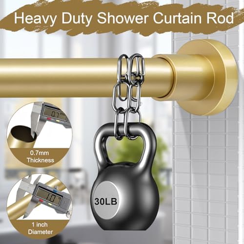YNL gold stainless steel tension rod extended