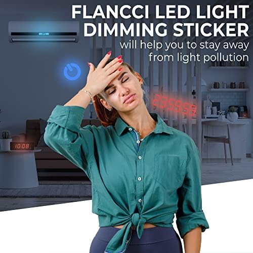 FLANCCI adhesive dimming filters showcasing the pre-cut sheet with round and square shapes next to the uncut sheet.