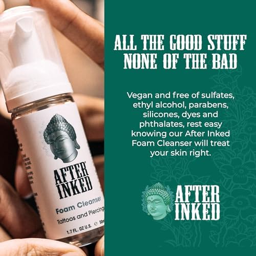 After Inked unscented tattoo foaming soap bottle for sensitive skin
