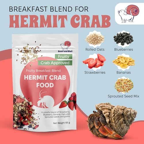 Authentic imported pet hermit crab food packaging ideal for daily nutrient delivery.
