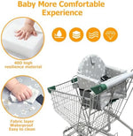 Universal baby seat protector installed on a grocery cart