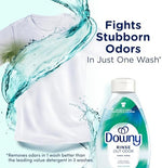 Downy Fabric Rinse forty eight fluid ounce bottle clear packaging closeup