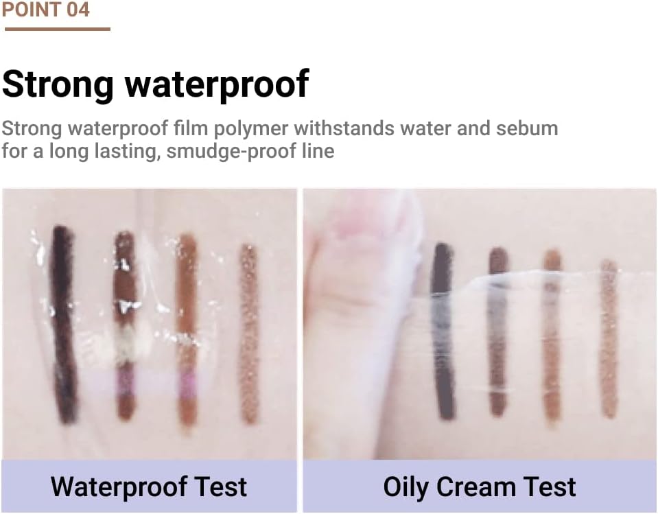 Long lasting waterproof eyeliner pencil for everyday smudge free eye makeup.