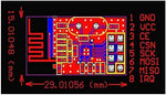 HiLetgo NRF24L01+ module connected to microcontroller