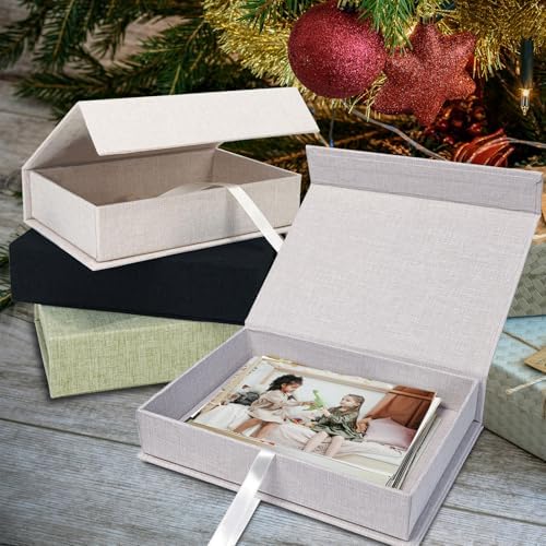 Detailed view of Sprsthai photo storage box with ribbon tab
