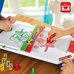 Super Mario tabletop air hockey action game showing two player mode setup