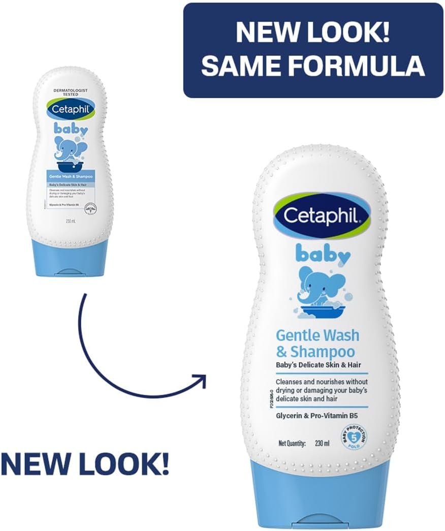 Cetaphil baby shampoo bottle back label details
