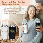 Amgkonp new mom care package highlighting the double walled insulated tumblers for parents.