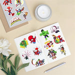 Close up of high quality vinyl Spiderman sticker details