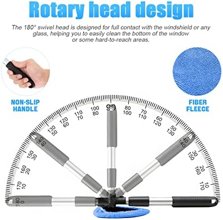 AUKEPO auto glass cleaning wand with 180 degree rotating head