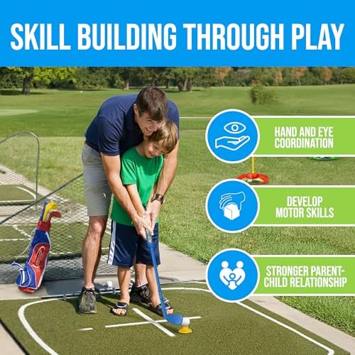 Educational toddler golf set for motor skills training