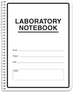 BookFactory carbonless lab notebook front view showing translucent cover