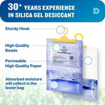 Close up of Dry & Dry 14 ounce moisture absorber packaging with usage instructions.