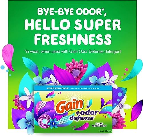 Gain premium laundry sheets fighting static and stubborn odors close up view