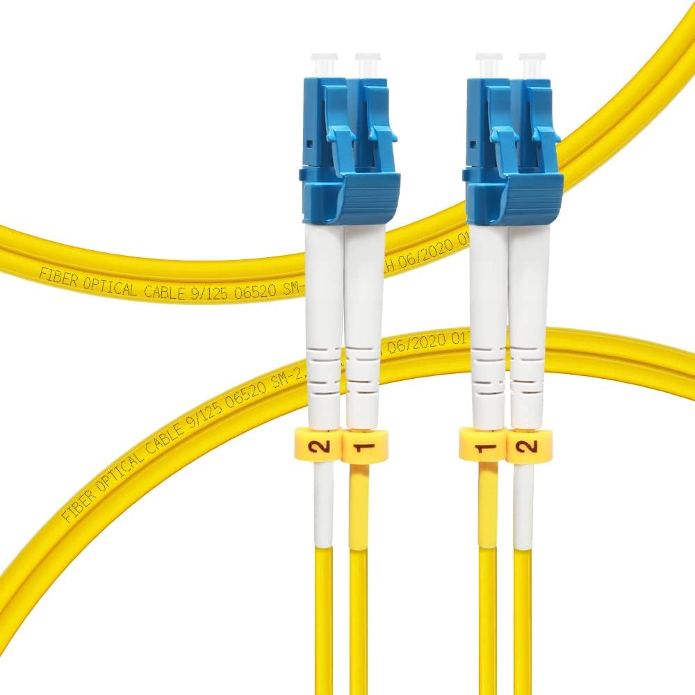 FLYPROFiber OS2 LC to LC fiber patch cable front view