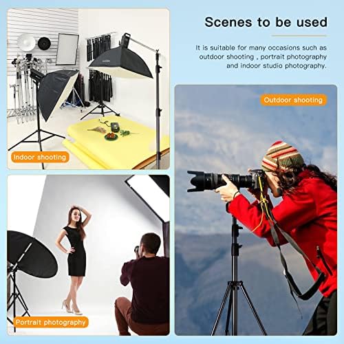 Godox black aluminum photography tripod folded down for compact transport