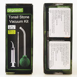 Close up of the 125 degree curved glass suction tube for tonsil care.