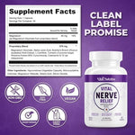 Product display of the USA sourced nerve defense defense vital nerve protection dietary supplement capsules