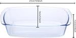 ATRDTO rectangular borosilicate glass baking mold overhead angle