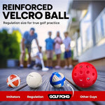 Person playing Golf Pong lawn game in backyard