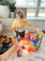 Coodoo architectural magnetic tiles creative open ended learning set for boys and girls.