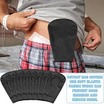 Elastic polyester ostomy pouch cover showing stretchy fabric texture