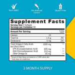 Qunol mini fish oil softgels size comparison and dietary facts panel