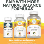 Natural Balance Happy Camper emotional wellness vegetarian capsules secure bottle seal close up