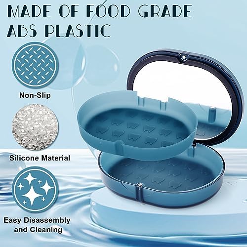 Longmon double layer retainer case for travel and home use