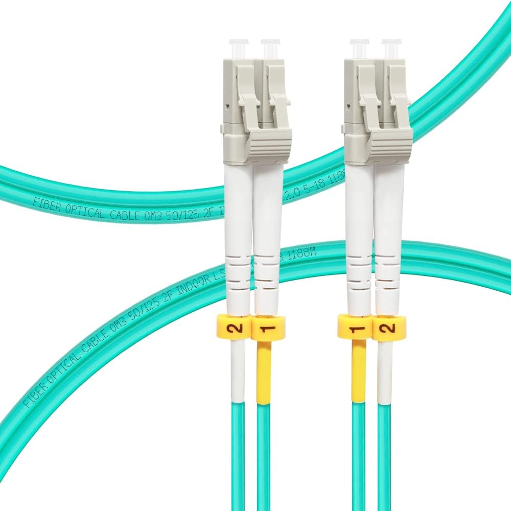 Flyprofiber OM3 LC to LC fiber optic patch cable front view