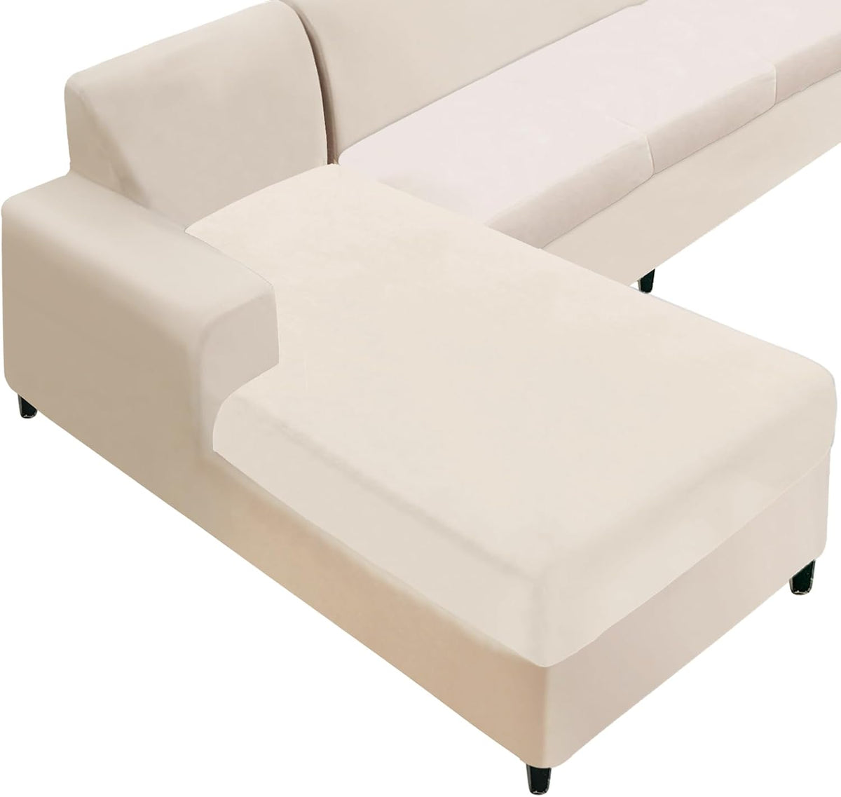 NAISI sectional slipcover measurement guide and dimensions