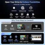 ATOTOZONE A5L head unit showing wireless apple carplay navigation screen layout.