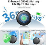 Side view displaying the slim water resistant profile of the Jocular Bluetooth item finder tag.