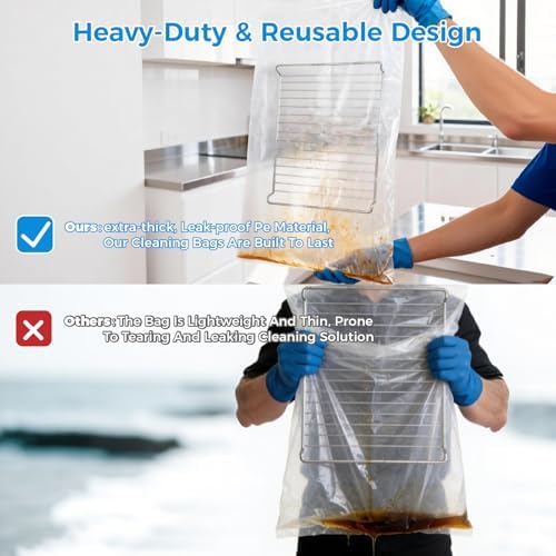 Detailed view of the leak-proof seal on the cleaning bag