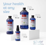 Authentic imported Silver Biotics 10 PPM family safe dietary supplement presentation.