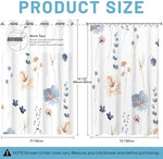 Full bathroom setup displaying the waterproof botanical themed home decor hanging on a rod