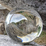 DSJUGGLING 80mm contact ball showing seamless highly polished surface texture close up
