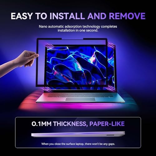 Bropgod anti glare screen protector reducing reflections under bright indoor lighting.