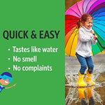 Back label of Sovereign Silver Kids liquid showing children dosage guidelines for short term and maintenance support.