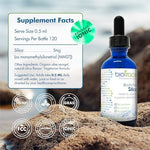 Biotrace BioActive Silica Liquid Mineral Concentrate bottle label
