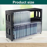 Alavisxf Xx stackable ABS plastic media organizer units stacked vertically to maximize desk space
