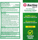 Bactine MAX antiseptic numbing spray four pack bottles arranged vertically for household first aid