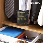 Wisedry double sealed rechargeable desiccant bag for basement storage.